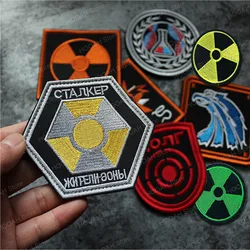 Patch di radiazione della centrale nucleare A righe STALKER S.T.A.L.K.E.R. Clusions charms Loners Atomic Power Badge Patch cernobil