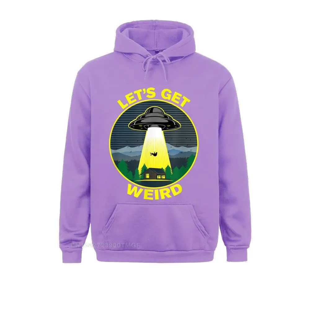 Hoodies Mens Sweatshirts Lets Get Weird Funny UFO Alien Abduction Vintage Oversized Hoodie Printed Sportswears Classic