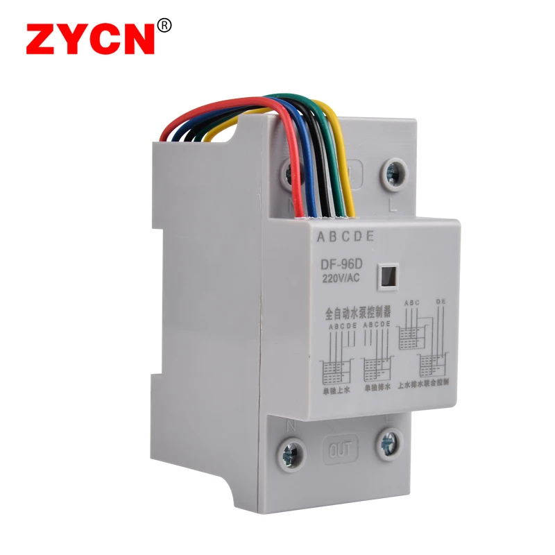 DF-96D Automatic Water Level Controller Switch 220V Tank Inductive Liquid Tower Pumping Detection Sensor 2m Wires Probes