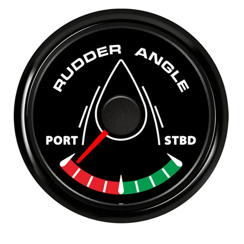 52/85mm Rudder Angle Indicator 0-190 ohm With Mating Sensor 8 Color Backlight Boat Marine Rudder Angle Gauge Meter