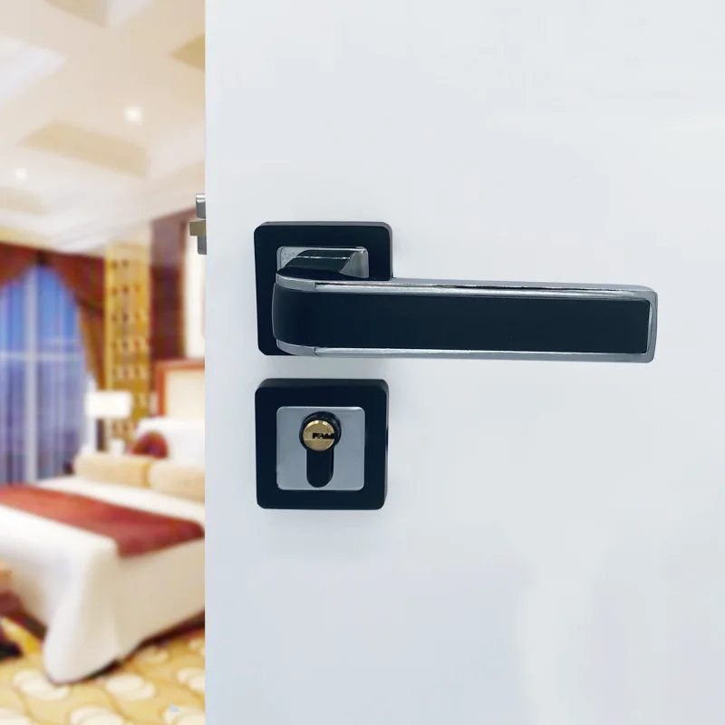 

Black Zinc Alloy Split Lock, Interior Door Lock, Bedroom Handle Lock, Concealed Door Lock