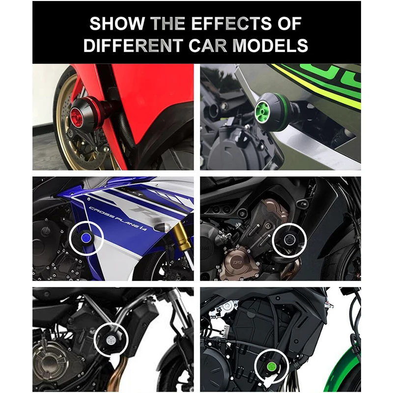 موتو مكافحة السقوط المطاط لياماها FZ6 06-10 دراجة نارية السقوط حماية ريم المنزلق هدية الحرس مكافحة تحطم وسادة أداة