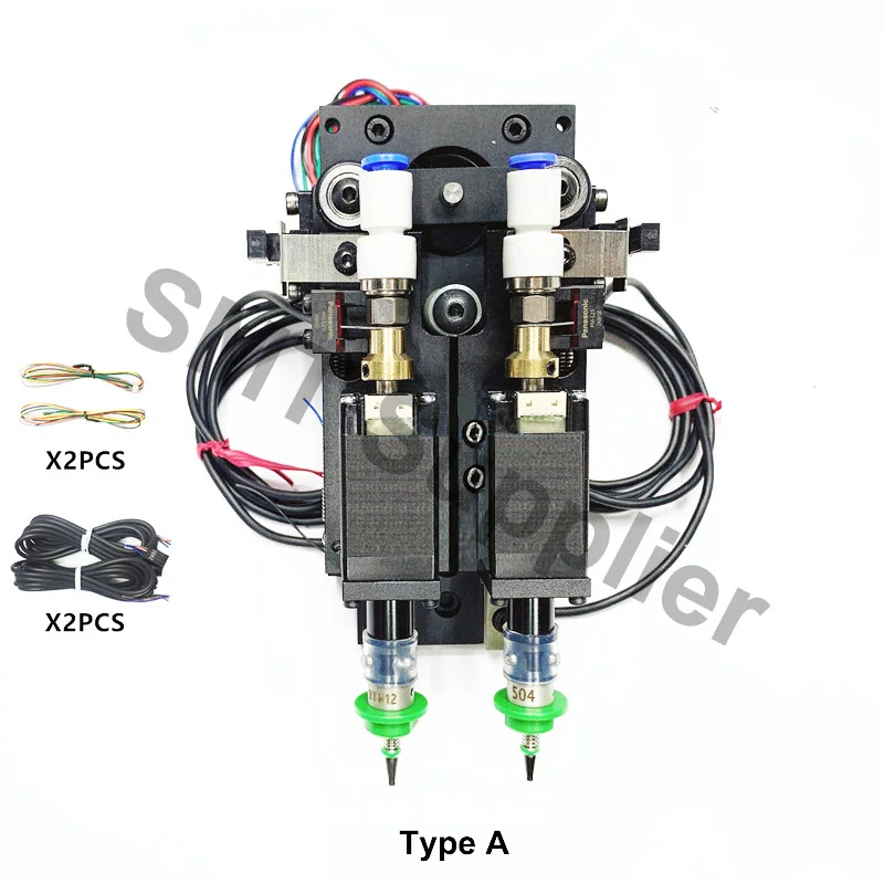 SMT DIY Double Head Mountor Connector Nema8 Hollow Shaft Stepper For Pick Place Machine Double Head SMT Mounting Head