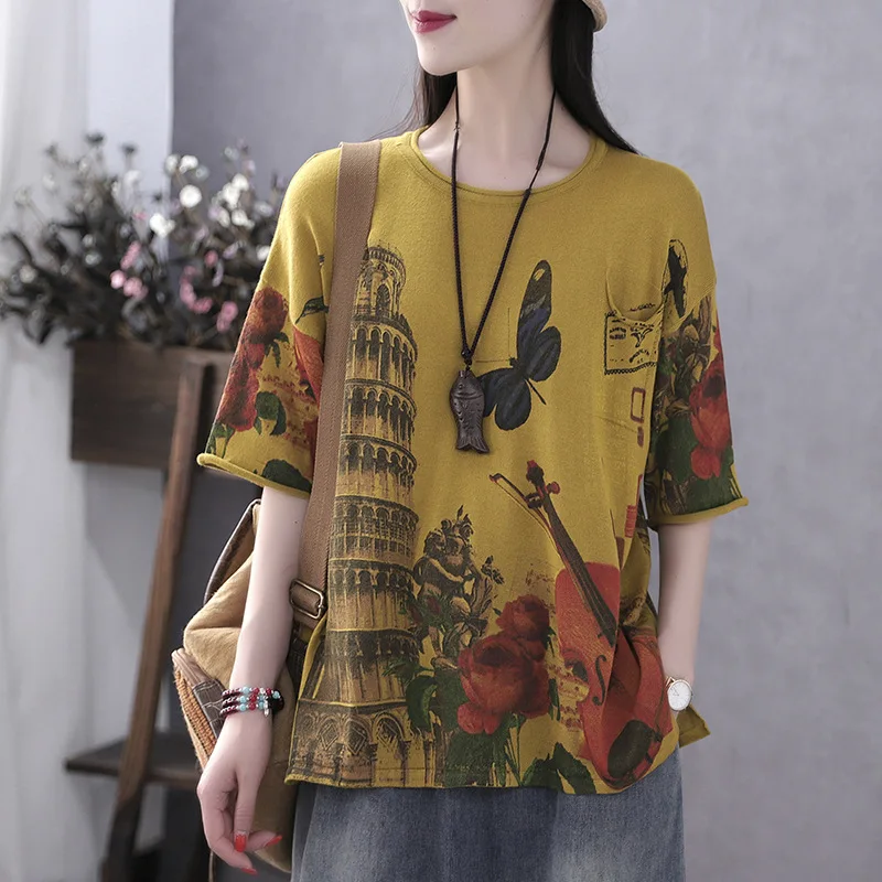 Max LuLu 2020 Korean New Fashion Summer Knitwear Ladies Casual Printed Sweaters Women Vintage Oversized Pullovers Female Jumpers