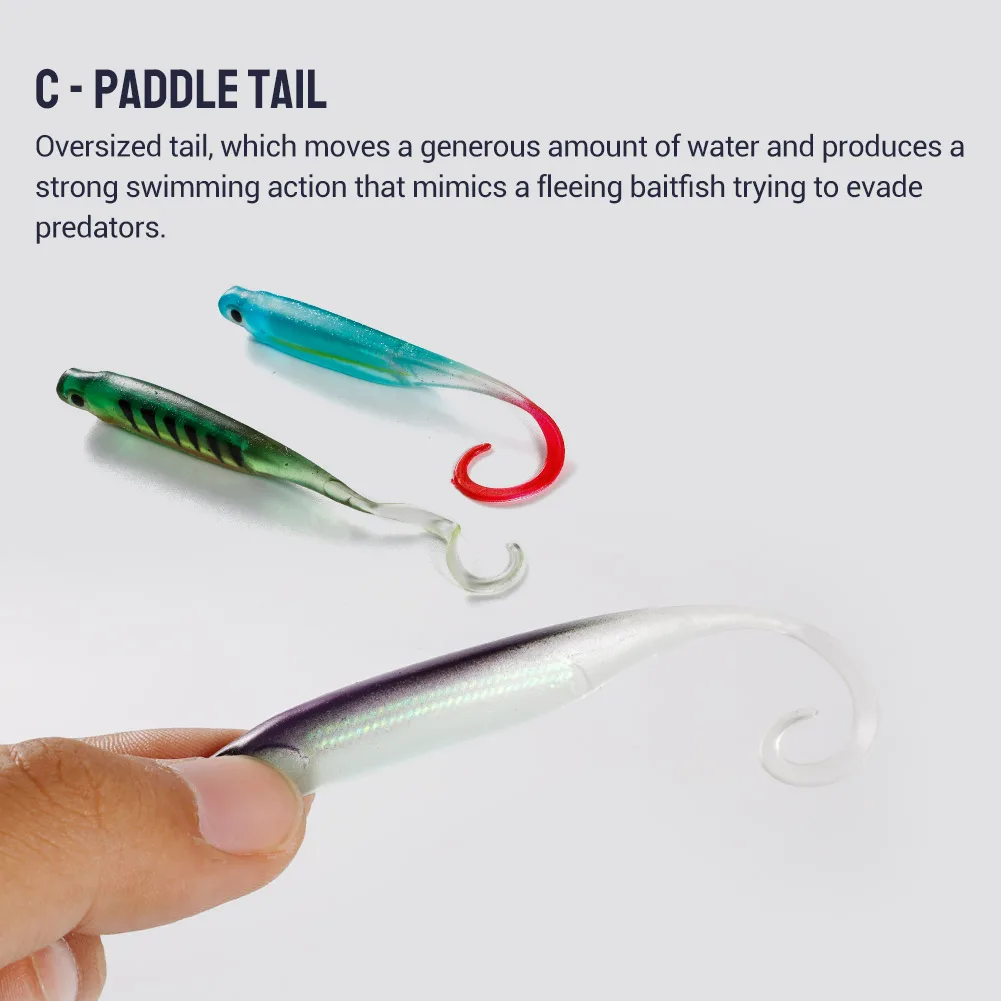 NOEBY Swimbait para lubina – Cola en T con láser interior - imagen 5