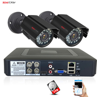 1080P Security Camera System CCTV Recorder 4CH DVR 2PS AHD Analog Outdoor Night Vision Remote Access Home Video Surveillance Set