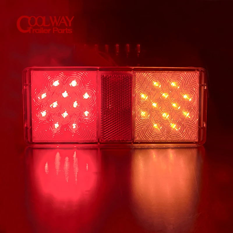 2PCS E4 ADR Approved Truck Combination Led Lights Lamp Tail Turn Signal Stop Brake Submersible Boat Trailer Parts