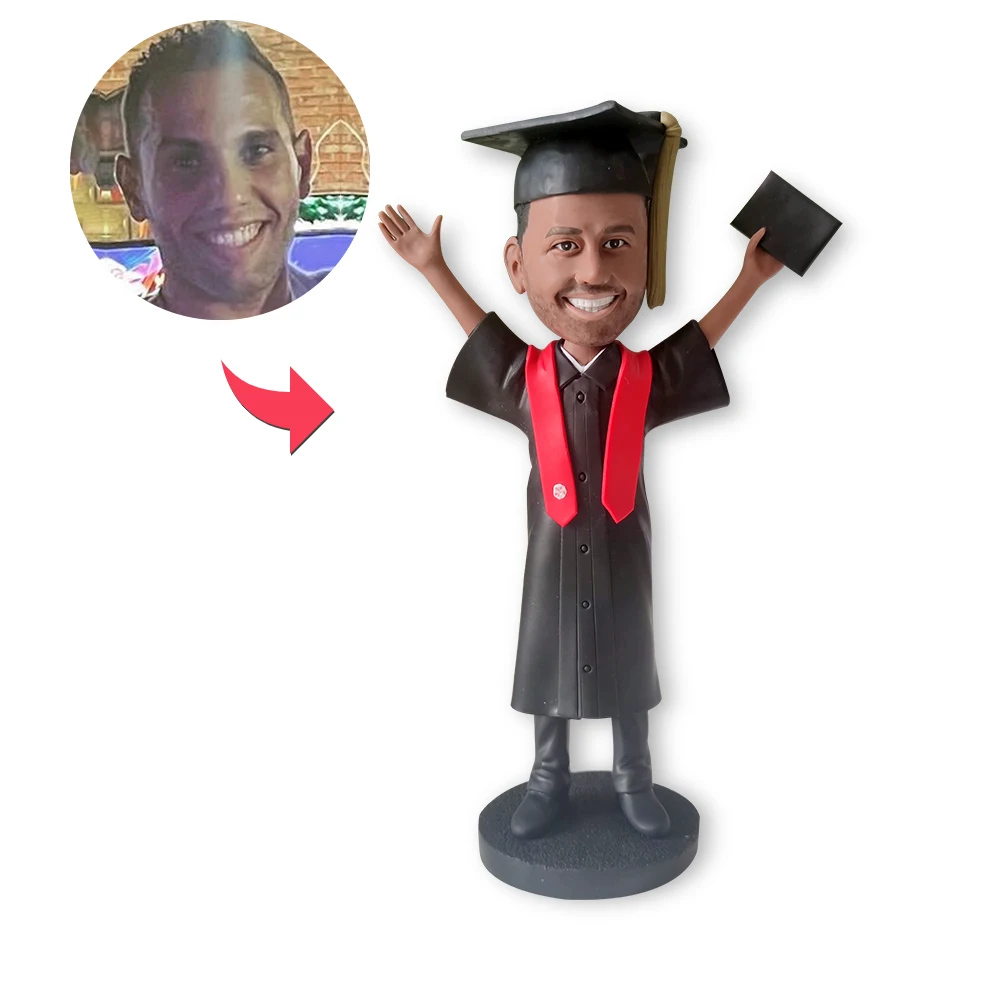 Hot Sale Custom Bobblehead Graduation, Personalized Graduate Bobble Head, Handmade Custom Sculpture, Home Decoration