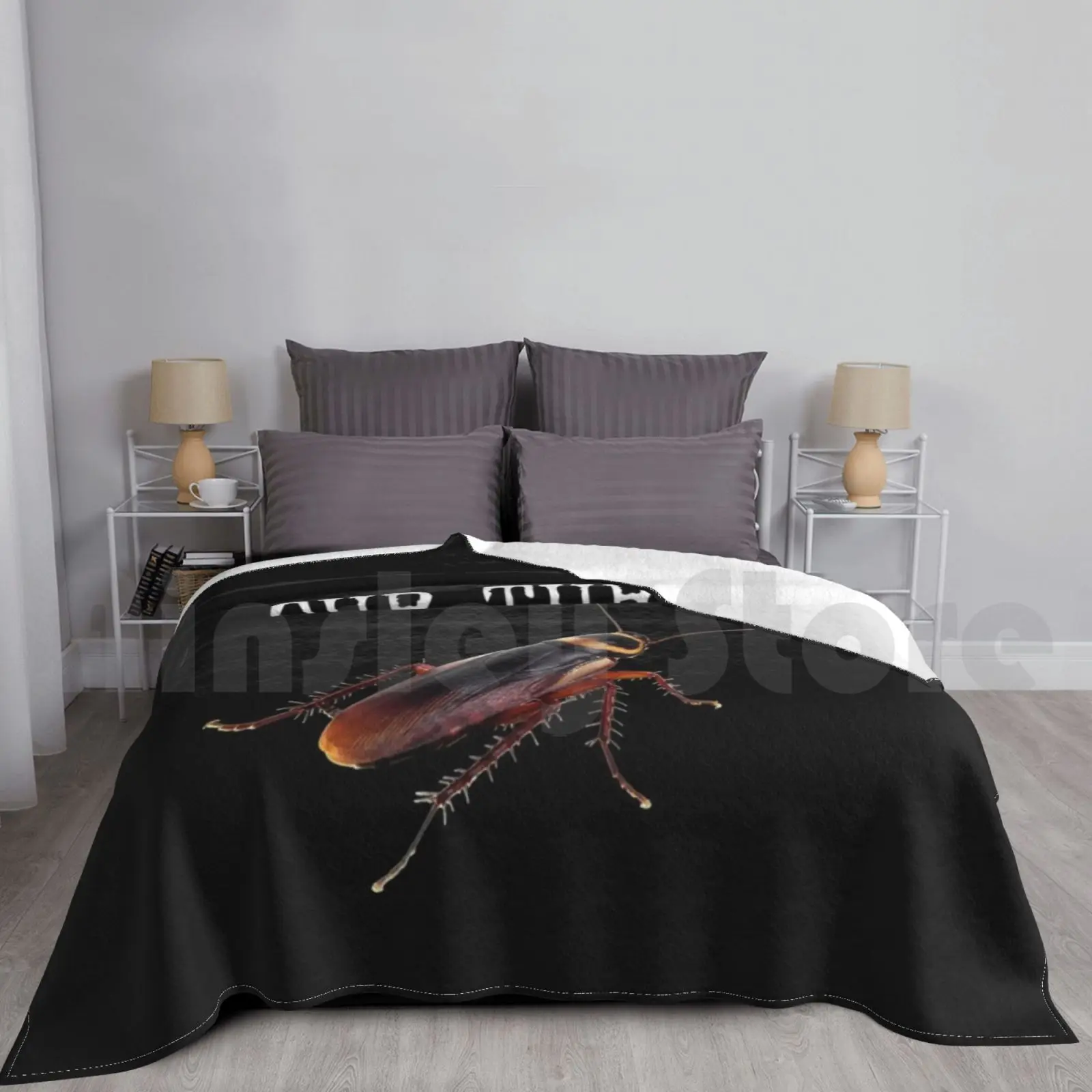 

Blanket Cockroach End Of The World Funny Shirt 744 Sopunk Surrealism Creepy Skull Horror