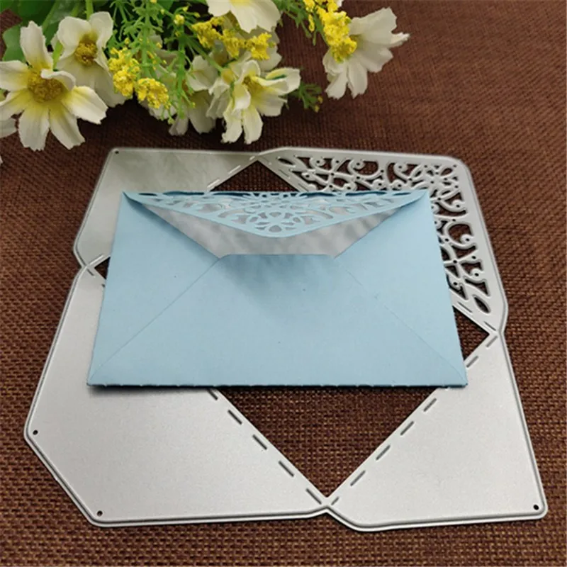 Envelope Pocket background Metal Cutting Dies For DIY Scrapbooking Album Embossing Paper Cards Decorative Crafts