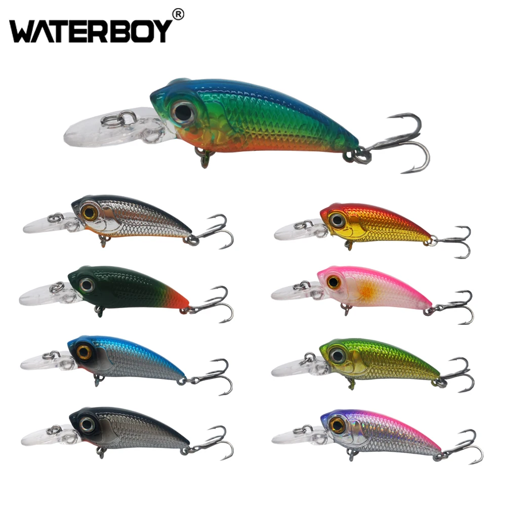 WATERBOY Fishing Lure Quality Minnow Lure 4.2cm 3.7g Plastic Hard Bait Pesca Artificial Jig Wobblers Crankbait Fishing Bait