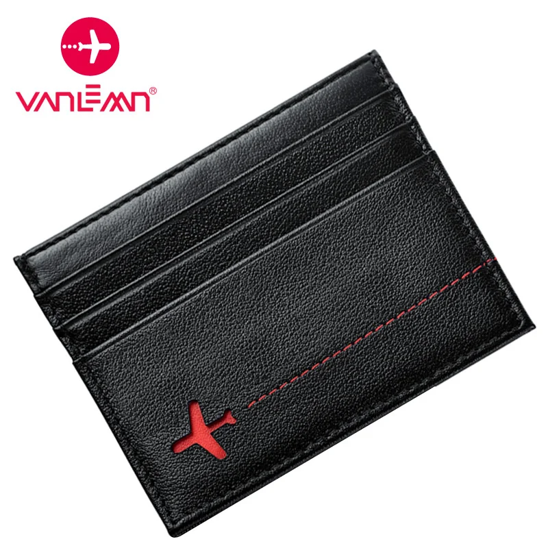 ID Credit Card Holder RFID Slim Wallet Genuine Leather CreditCard Wallets Purse Money Cardholder Case For Men Women Card Cover