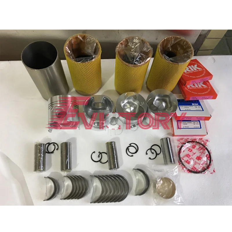 For YANMAR 4TN100E 4TN100L 4TN100 engine rebuild overhaul kit + connecting rod valve guide seat