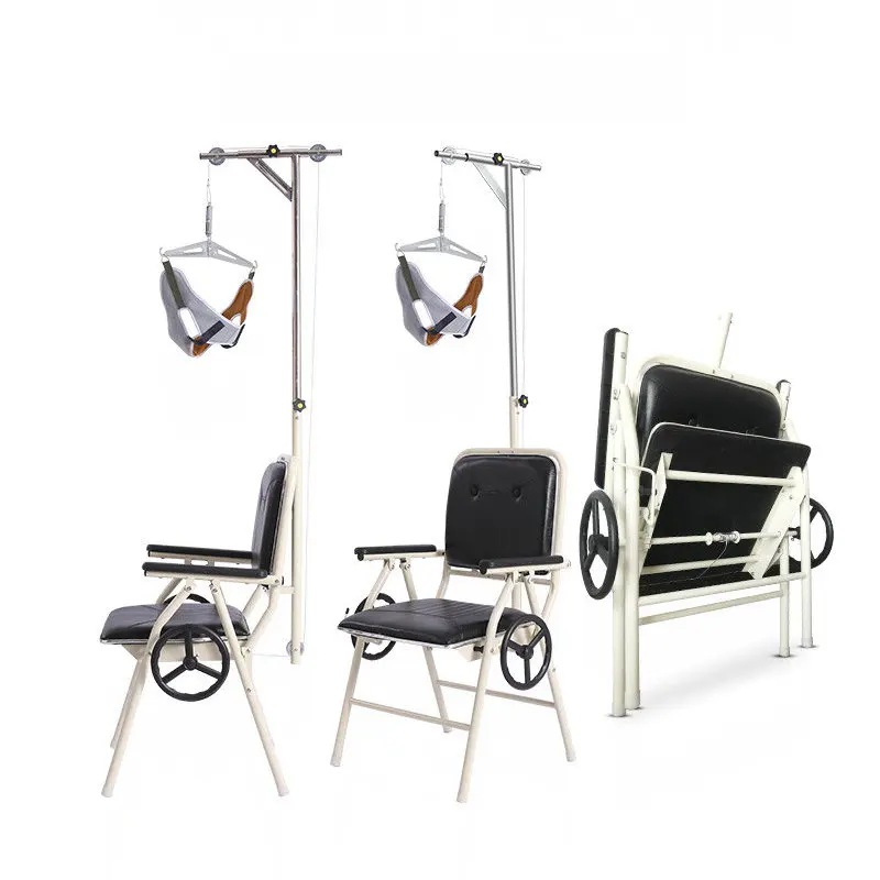 Folding Traction Chair, Cervical Stretching Device, For Vertebra Rehabilitation Correction Physical Therapy Pain Relief