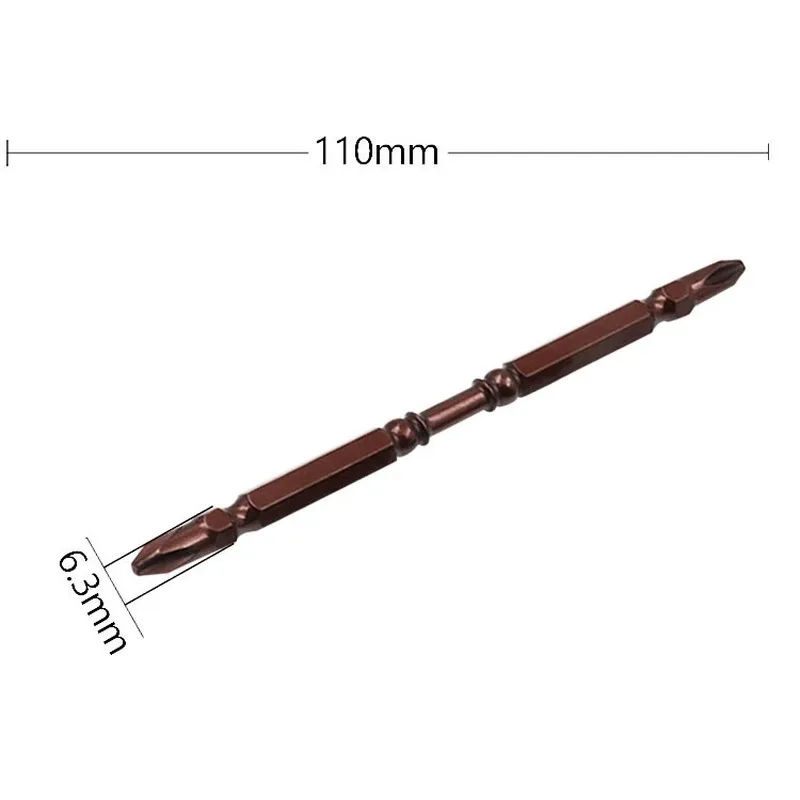 S2โลหะผสมคู่หัวไขควงไฟฟ้าชุด1/4 "ความแข็งแม่เหล็ก65มม.110มม.ไขควงบิตสกรู