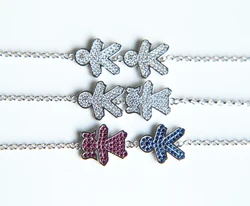 NEW 2018 Russia Fashion Heart arrow blilng sparking Cubic zirconia luxury boy girl charm 925 silver micro pave bracelet