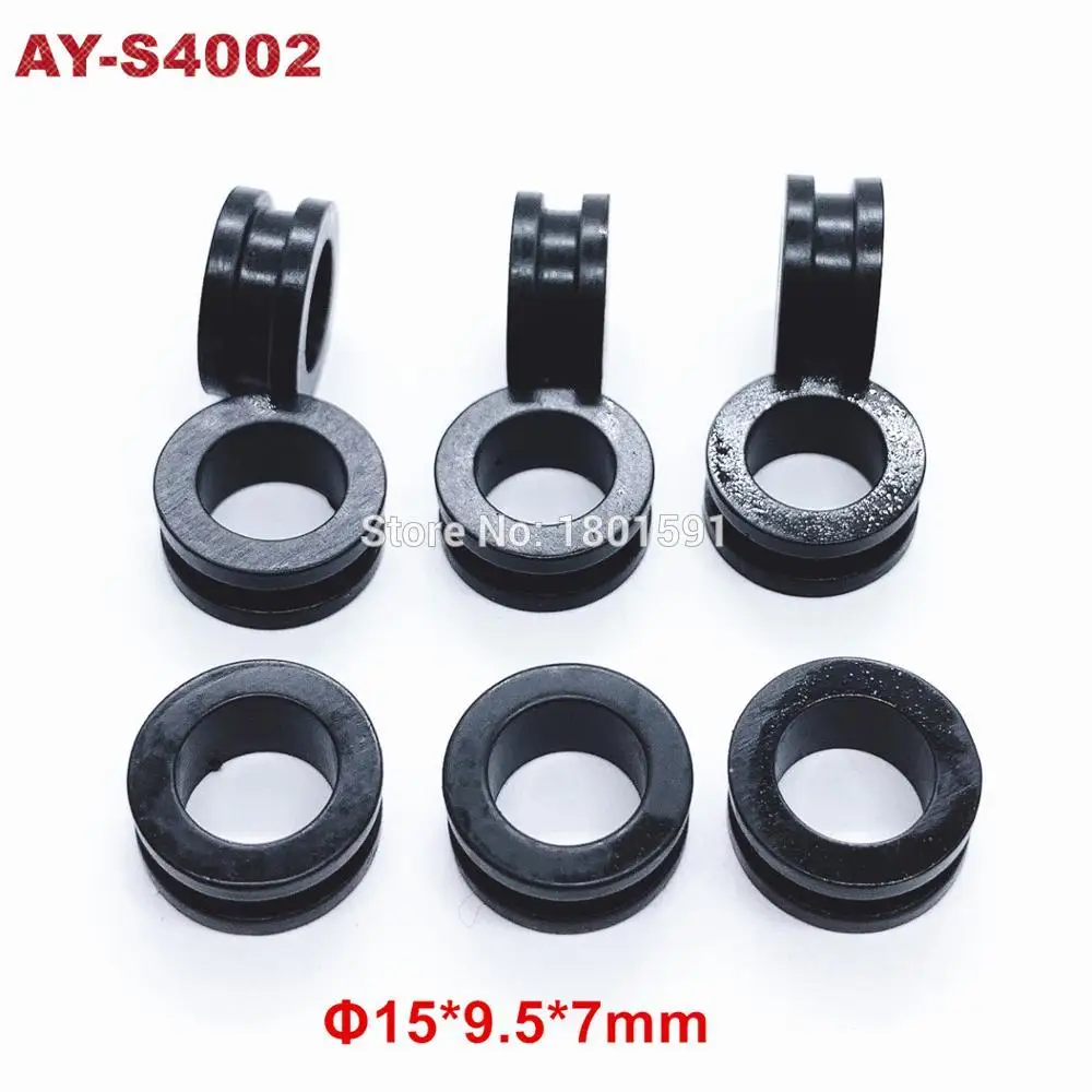 wholesale 100pieces top feed fuel injector grommet rubber seal for fuel injector repair kit for mitsubishi (AY-S4002,15*9.5*7mm)