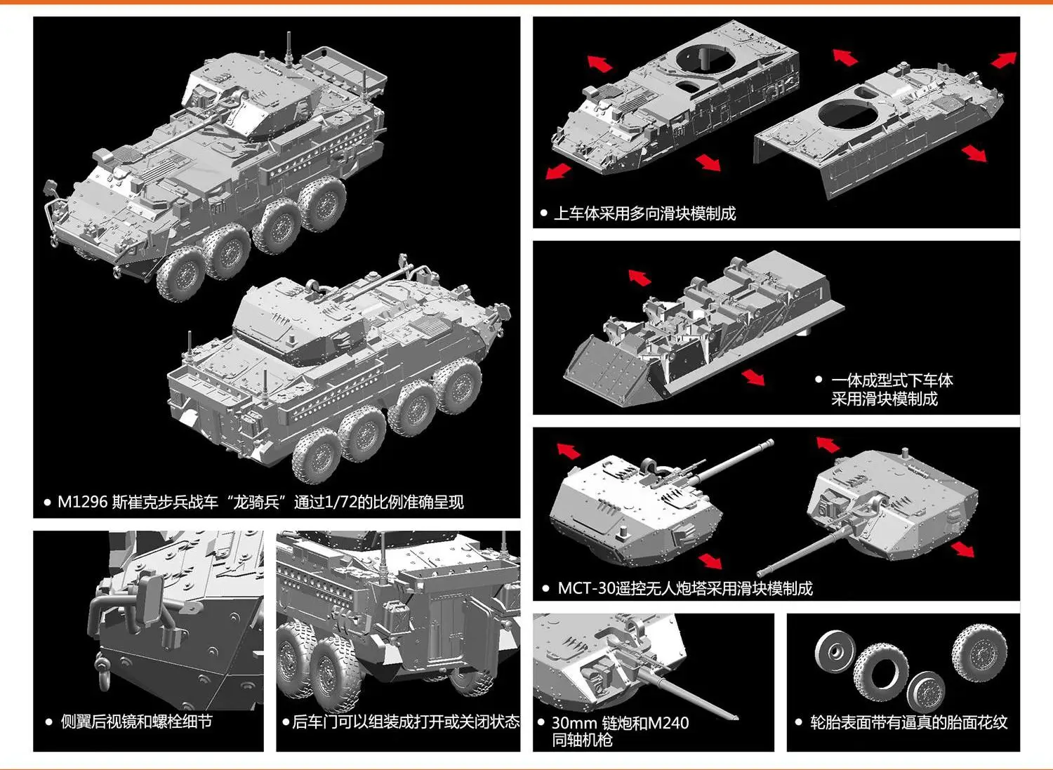 Drachen 7686 1/72 M1296 Stryker ICV Dragoon Modell Kit