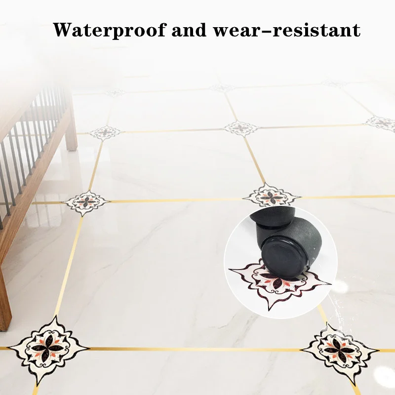 18pcs Self Adhesive Tile Stickers Durable Waterproof PVC Art Diagonal Floor Wall Decals Backsplash Applique diy Home Decorative