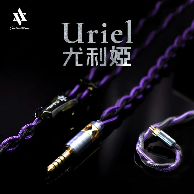 

Salvation Uriel Earbuds Cable Gold plated Single crystal Silver Palladium alloy Hybrid Earphone upgrade wire 0.78 MMCX