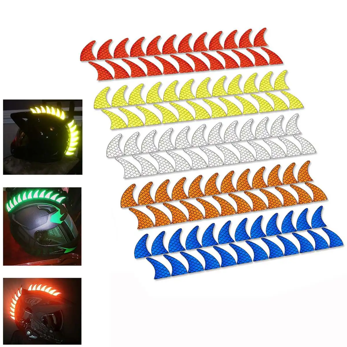 27 pcs/peel off helmet Mohawk Warhawk Peak motorcycle sticker 2.1x3.4 cm reflective sticker