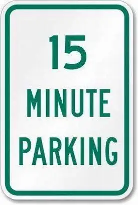 

Warning Sign Parking Sign 8x12 15 Minute Parking Sign Wall Decor