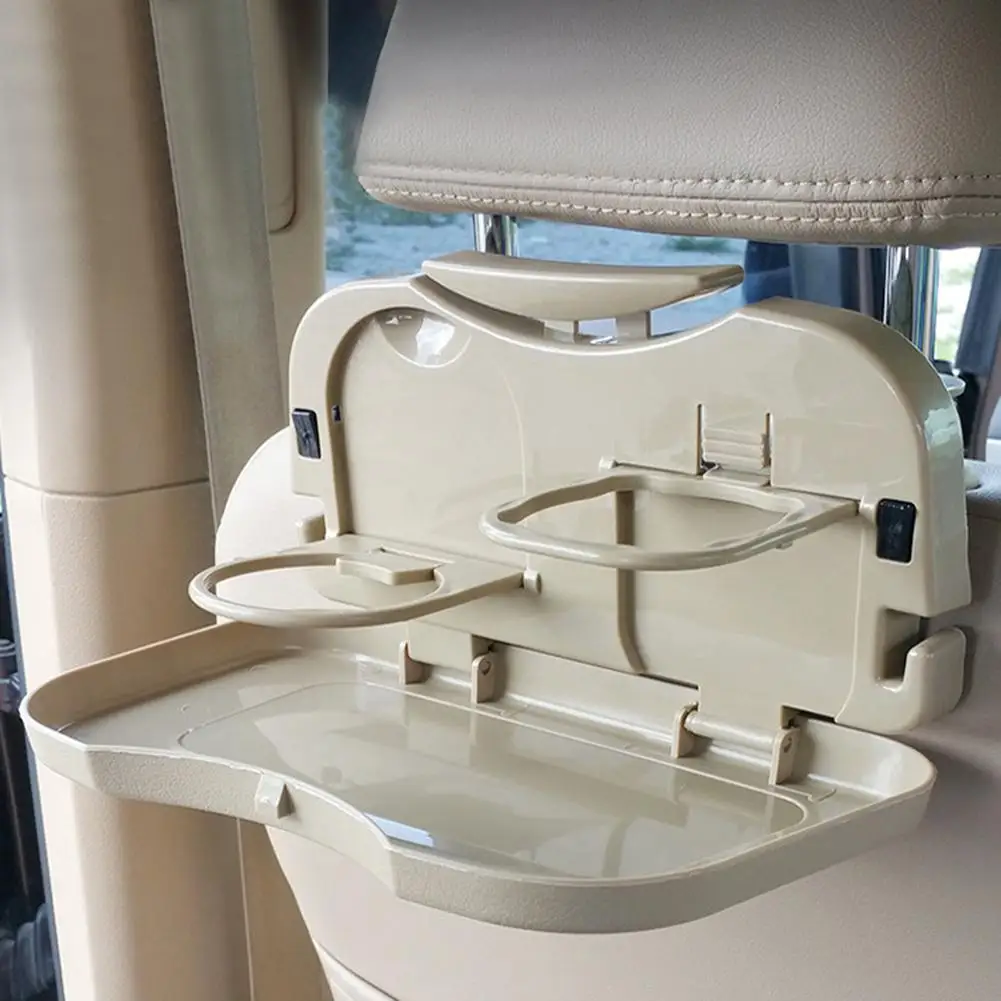 

Foldable Car Back Seat Table Auto Drink Food Cup Mini Tray Holder Stand Desk Trash Bin Storage Case Interior Vehicle Accessories
