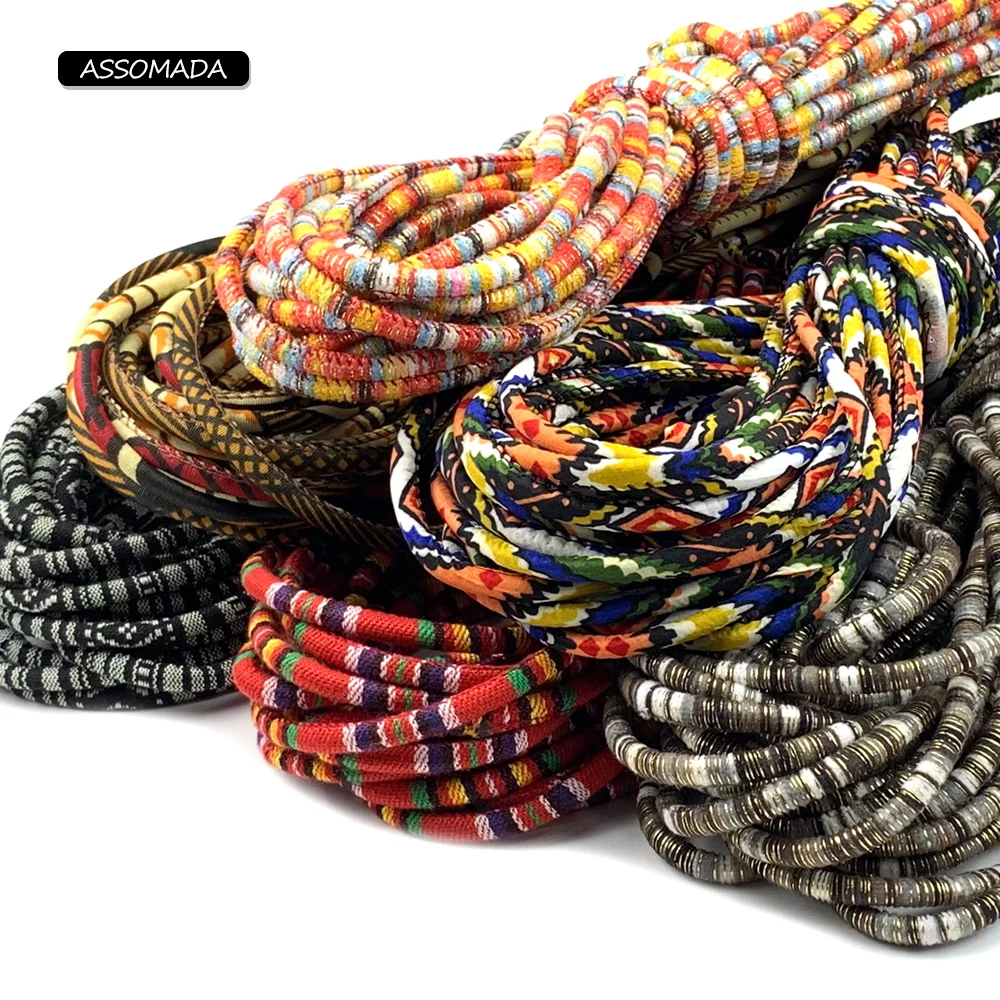 3 metri tessuto corda etnica colorato 6mm cordoncino di cotone fatto a mano tessile avvolgere ricama cordoncini bracciali fai da te collana