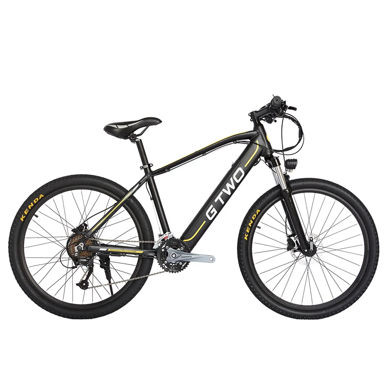 27.5 Inch Mountain Bike 48V 9.6Ah Lithium Battery 350W Electric Bike 5 Level Pedal Assist Lockable Suspension Fork