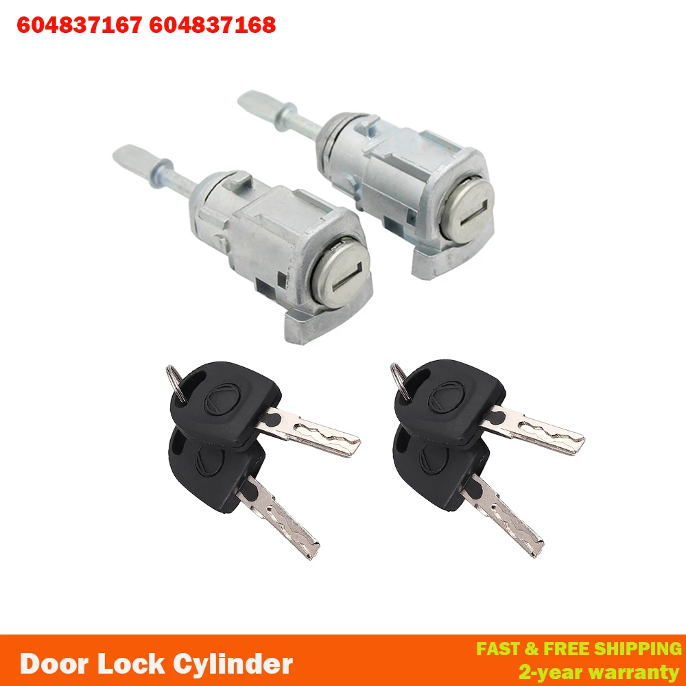 604837167 604837168 Left Or Right Door Lock Barrel Cylinder For VW Golf 4 Iv Mk4 Bora A6 Skoda Fabia Polo 1997-2003