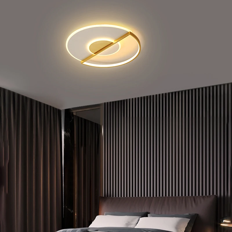 

Ceiling Lights Ultra Thin Gold For Bedroom Living Room Corridor Kitchen Music Bar Indoor Decorative LED Lamps Fixtures AC90-260V