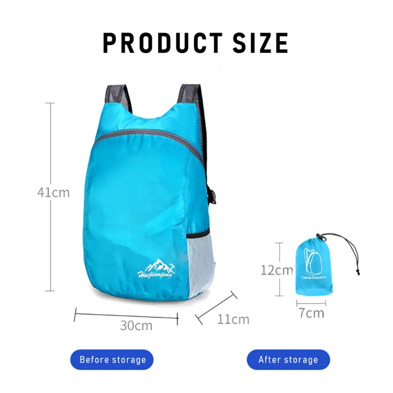 20L Lightweight Outdoor Foldable Ultralight Backpack Folding Camping Hiking Traveling Daypack Sport Bag for Men Women