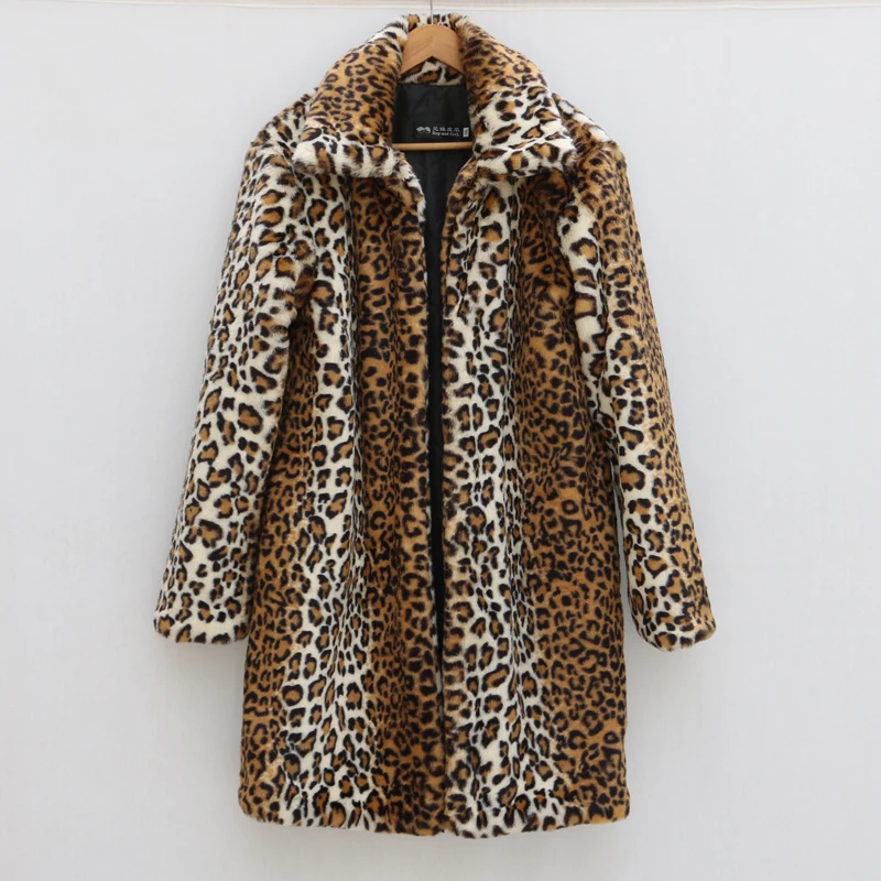 Winter Mink fur Long Section Men fur Coat Men's Business Casual Leather Jacket Fleece Warm Thick Fake Fur Coat