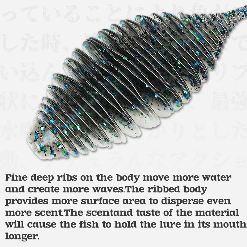 TSURINOYA Bellows Gill – Cebo blando Trilobite para lucio y lubina - imagen 5