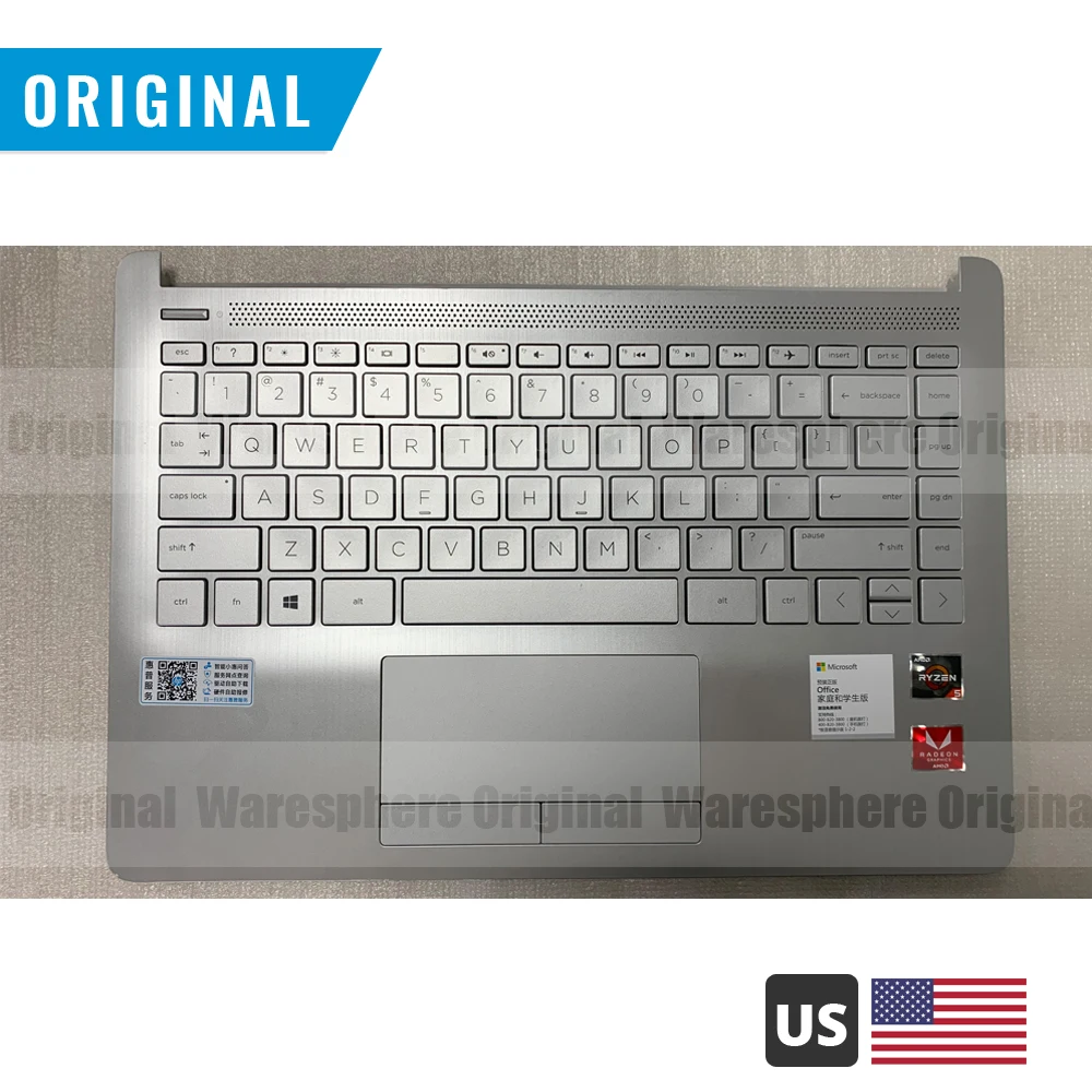 New Original Palmrest for 14-CF DK DF 14S-DF 14S-CR 14S-CF Top Cover With US Non-Backlit Keyboard L48648-001 L24818-001
