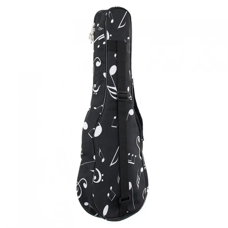 Ukulele Bags 21 Inch Musical Note Ukulele Case Gig Bag 10mm Sponge Soft Case Oxford Cloth Hawaii Guitar Waterproof Backpack