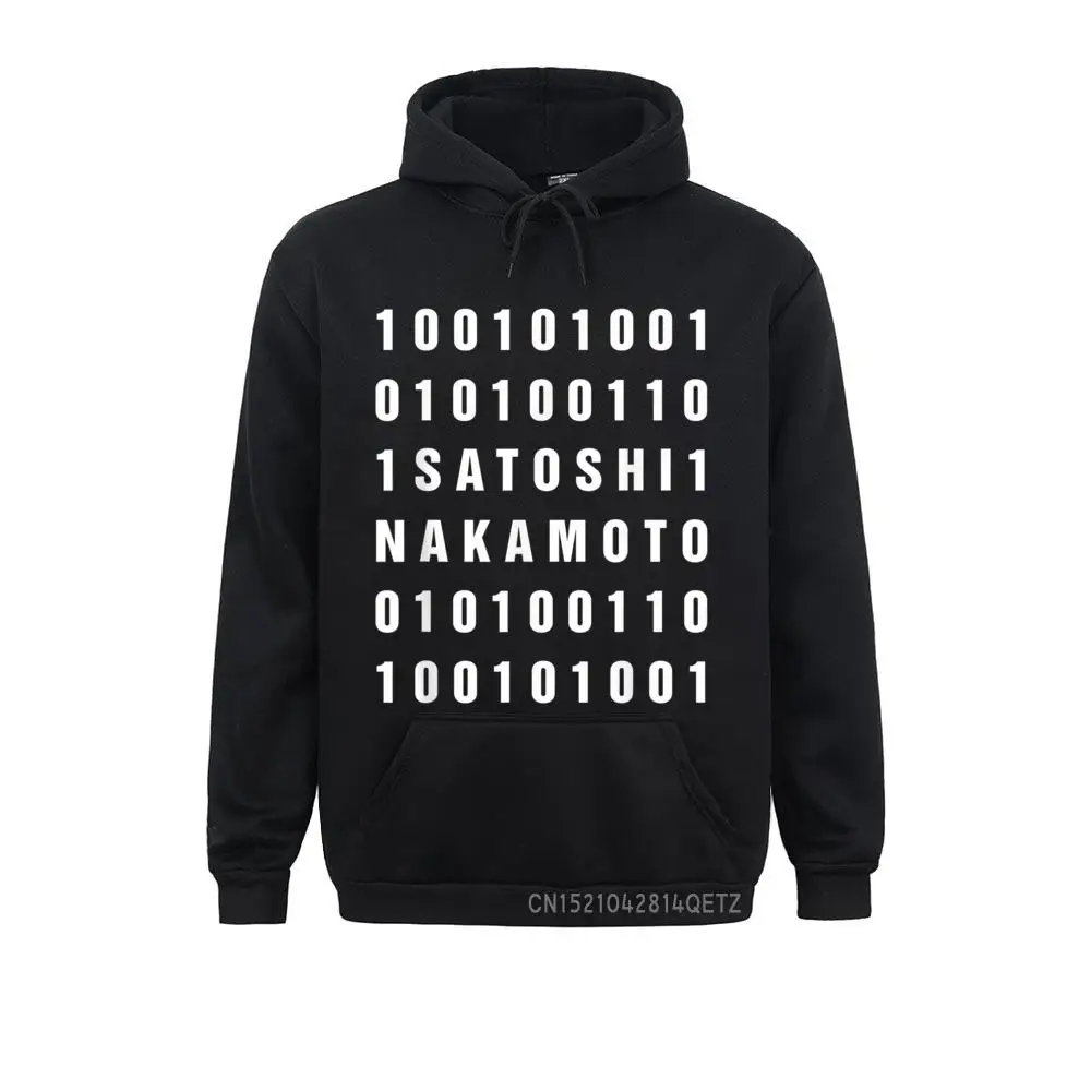 2021 Newest Men's Hoodies Binary 100101001 Satoshi Nakamoto Bitcoin Blockchain Chic Sweatshirts Long Sleeve Hoods Normal