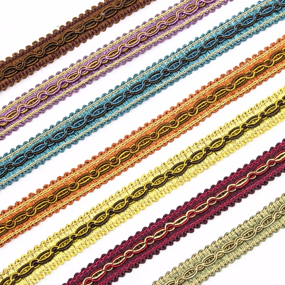 15Yards/Lot Lace Ribbon Curtain Lamp Sofa Pillow Edge Tapestry Braid Lace Trim Fringe DIY Accessories For Sewing 1.5CM Wide