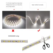 5050 Waterproof LED Strip 220V 60 LEDs/m #3