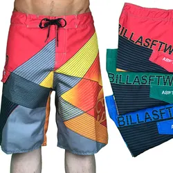 Men's Casual Style Wide Board Shorts, Bermuda Elastic Waist Pants Surf Beach Shorts Fashion Holiday Travel Shorts Sports Shorts