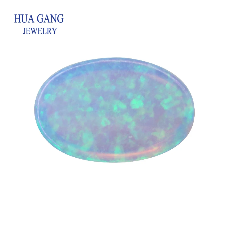 FI14 Red Synthetic Opal Stones Oval Shape Base Cabochon Created Opal Beads Semi-Precious Stones For Jewelry 3x5mm-10x14mm