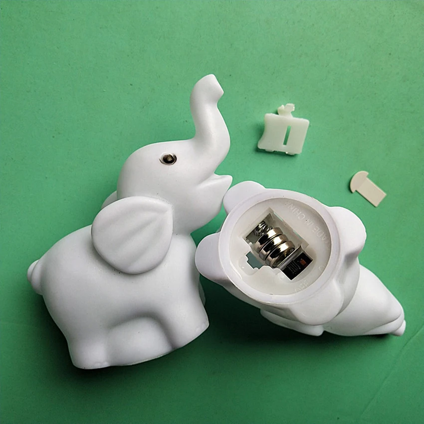 Luci notturne a LED per animali per ragazze e ragazzi-luce notturna in plastica-lampada a forma di elefante adorabile che cambia colore luce notturna per la scuola materna