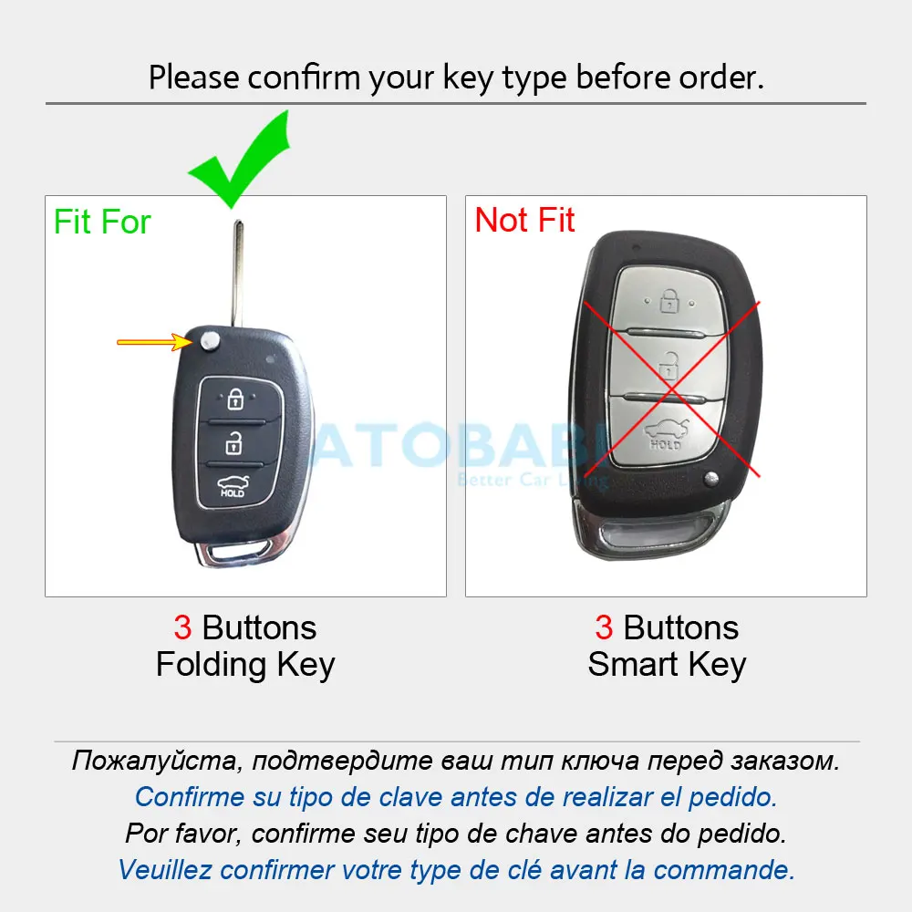 ATOBABI Silicone Car Key Cases For Hyundai Ioniq Elantra Sonata Tucson Santa Fe I10 I20 IX35 Flip Remote Control Protector Cover