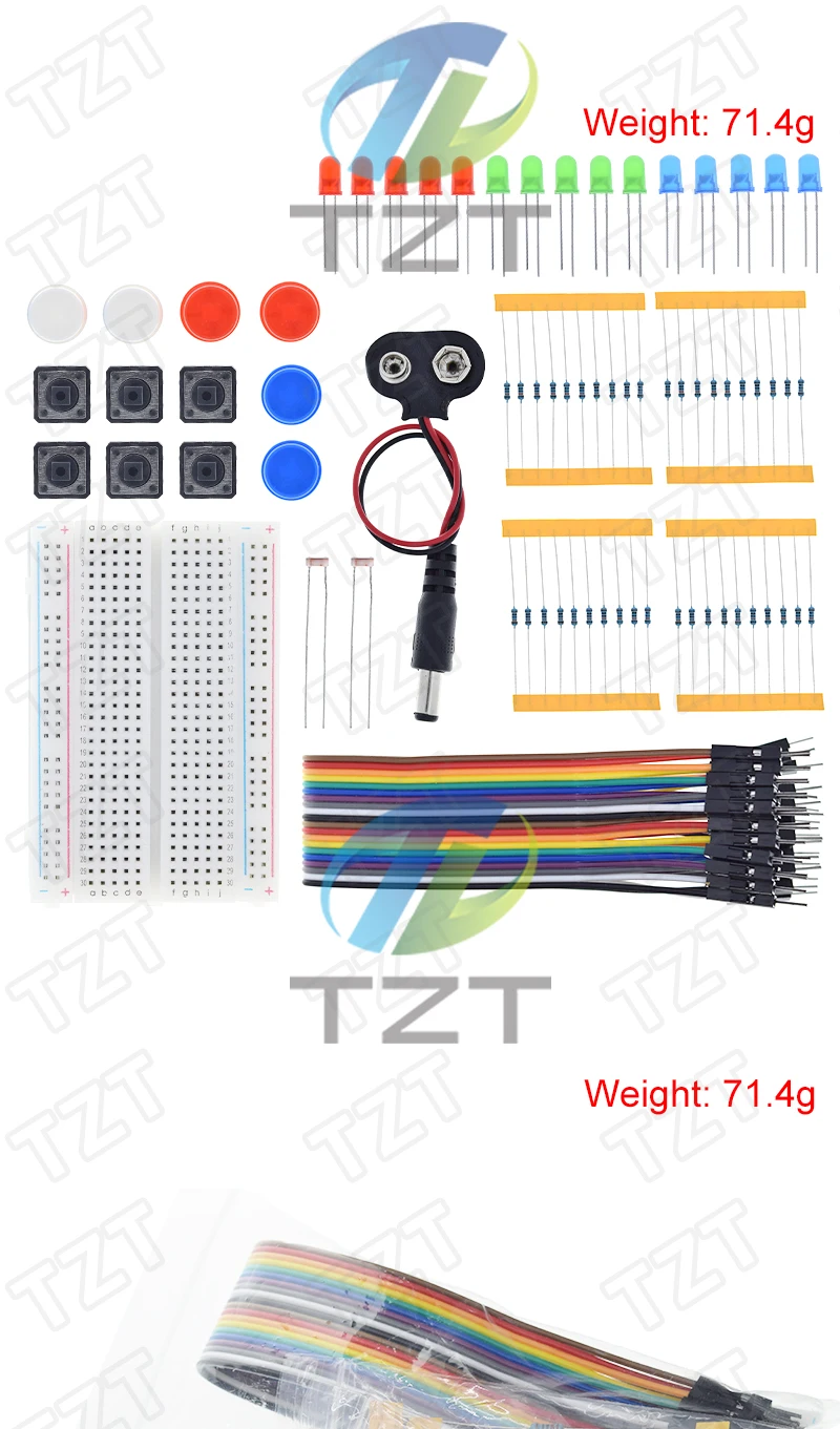 TZT Starter Kit für UNOR3 Mini Breadboard LED Jumper Wire Button für Arduino TZTUNO R3 Diy Kit Schule Bildung Labor – Detail 4