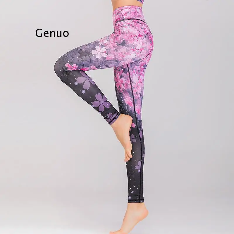 

Sport Tight Pants Floral Print Leggings Women Fitness Jogger Leggings Femme High Waist Workout Sport Tights Women Running Pants