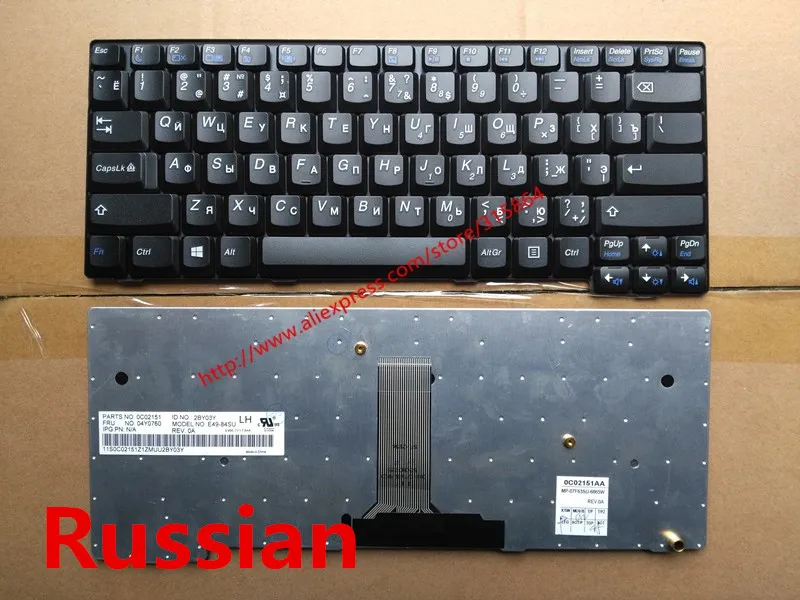 US/russian/arab/Thailand  NEW LAPTOP KEYBOARD FOR LENOVO E49 E49A E49G E49L K49  English  black