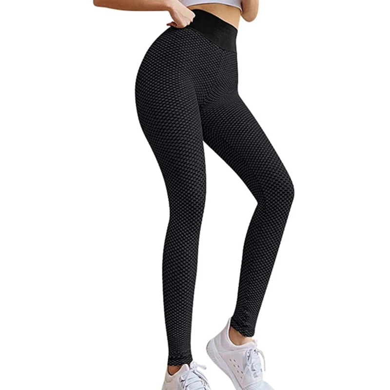 Grid Tights Yoga Pants Girl Women Seamless High Waist Leggings Breathable Gym Fitness Push Up Clothing Girl Yoga Pant