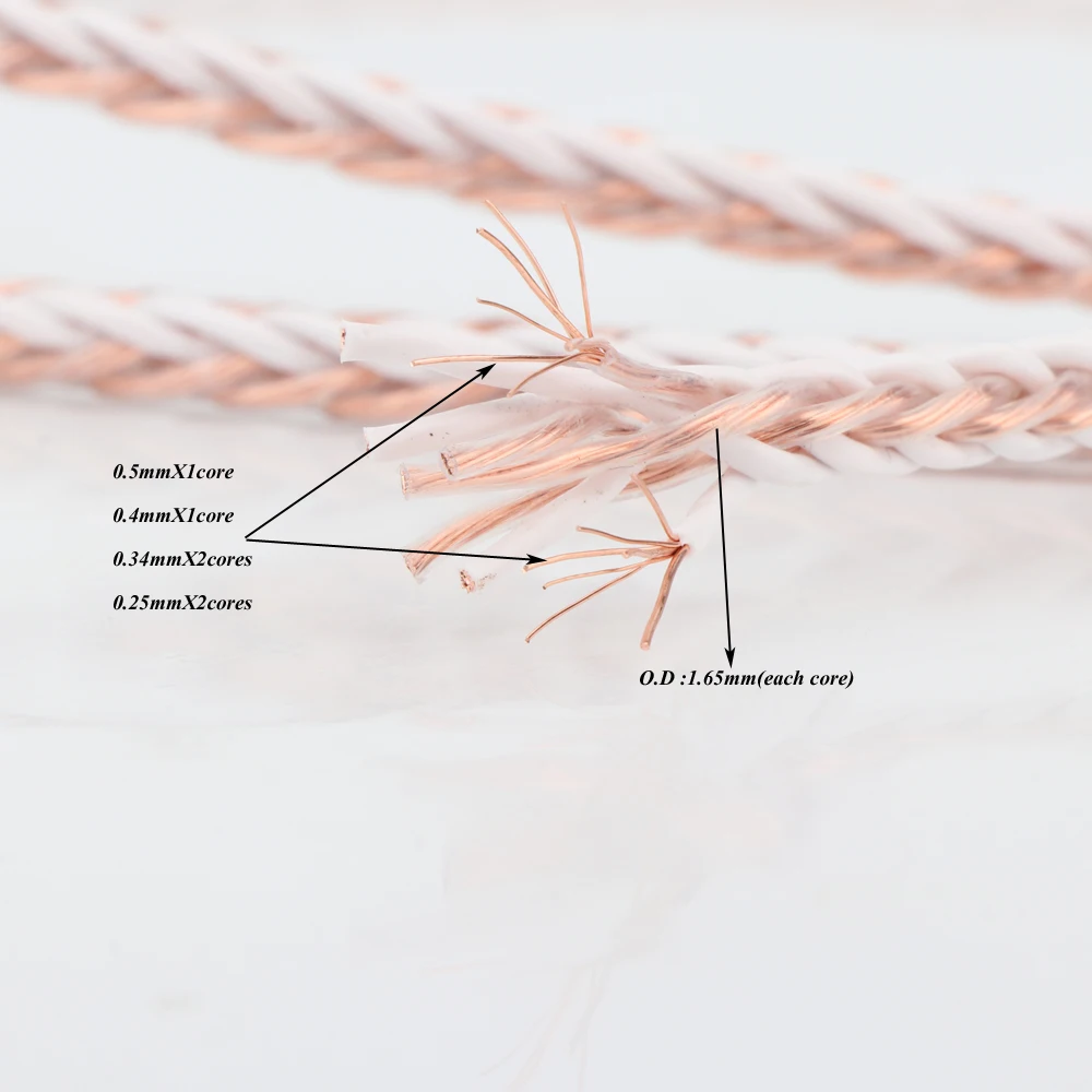 Hifi 4TC كابل مكبر الصوت OCC النحاس اوديوفيلي سلك مكبر الصوت ل أمبير/مكبر الصوت Hifi الصوت لتقوم بها بنفسك كابل مكبر الصوت