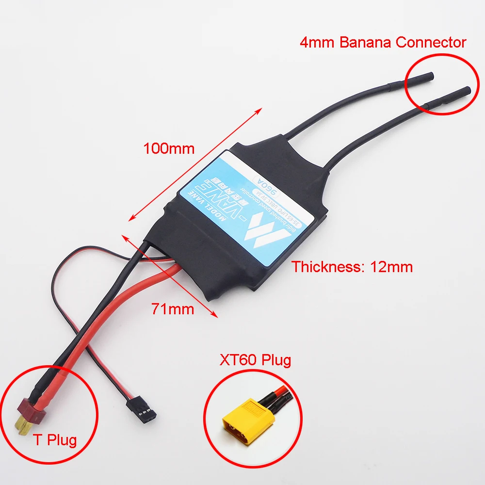 12V 24V 200A ESC Brush Motor 997 Speed Controller 2-ways Forward Backward for RC Boat Tug Bait fishing Boat Cruise Marine