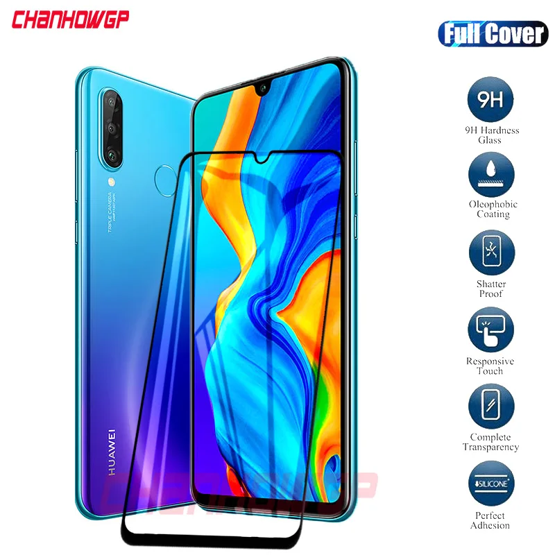 9D Full cover glas protective glass For Huawei P30 Lite MAR-L01A L21A MAR-LX1A LX1M P30Lite Nova 4E Nova4e glas screen protector